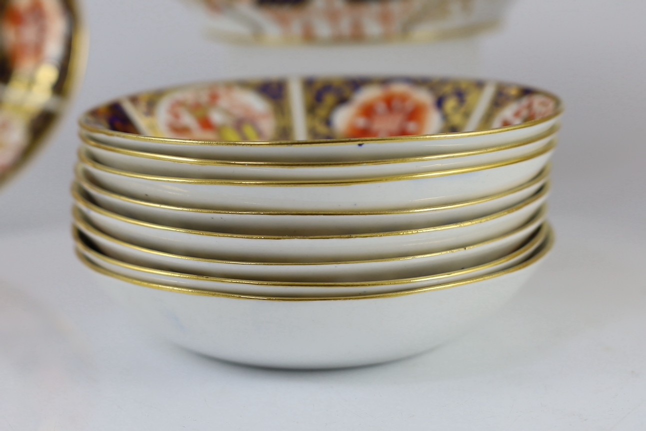 A Spode part tea service painted in Imari style with pattern 1956, c.1820